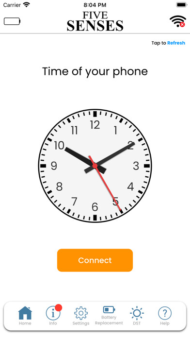 Emulate iPhone app FiveSenses Watches using MyAndroid