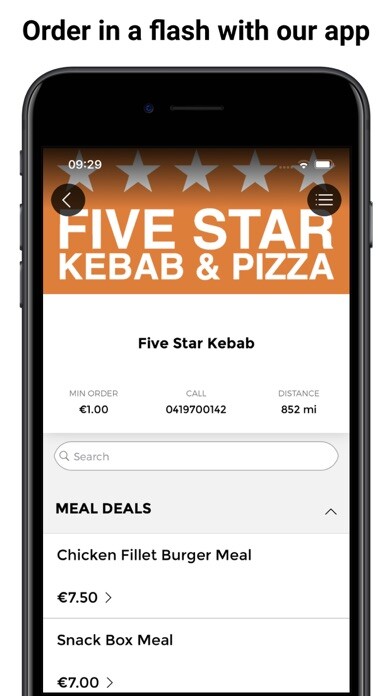 Emulate iPhone app Five Star Kebab using MyAndroid Emulate iPhone app Five Star Kebab using MyAndroid