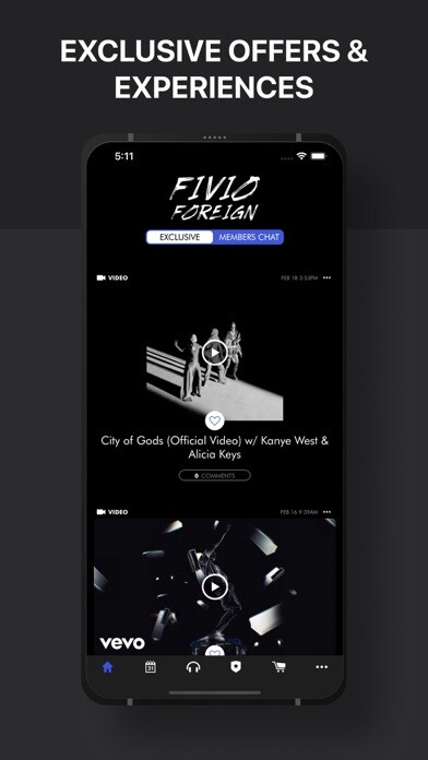 Emulate iPhone app Fivio Foreign - Official App using MyAndroid
