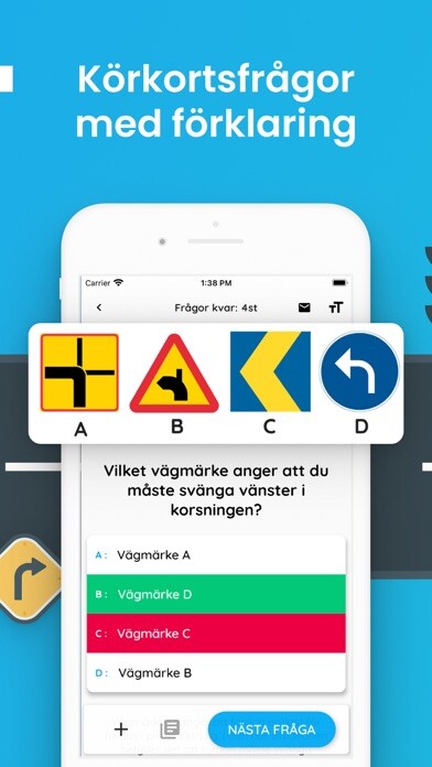 Emulate iPhone app Fixa Körkort using MyAndroid