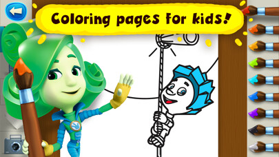 Emulate iPhone app Fixies Toddler Coloring Pages using MyAndroid