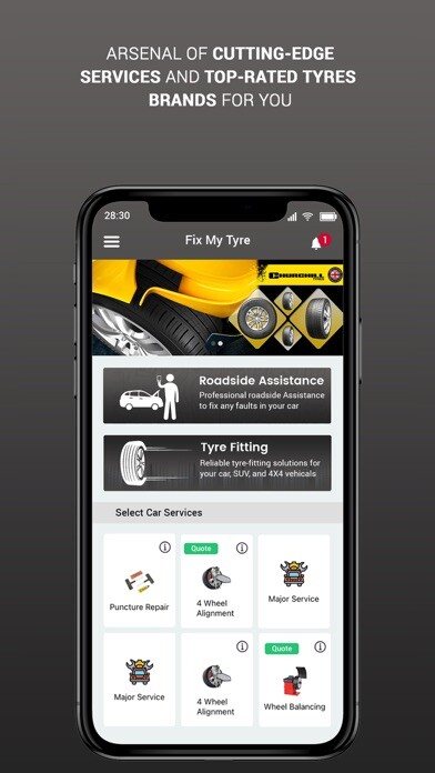 Emulate iPhone app Fix My Tyre using MyAndroid Emulate iPhone app Fix My Tyre using MyAndroid