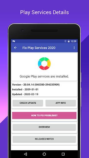 Run android online APK Fix Play - Service (Update & Info & Repair) from MyAndroid or emulate Fix Play - Service (Update & Info & Repair) using MyAndroid