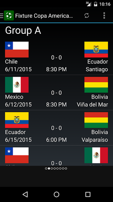 Emulate Android APK Fixture Copa America 2015 Emulate Android APK Fixture Copa America 2015
