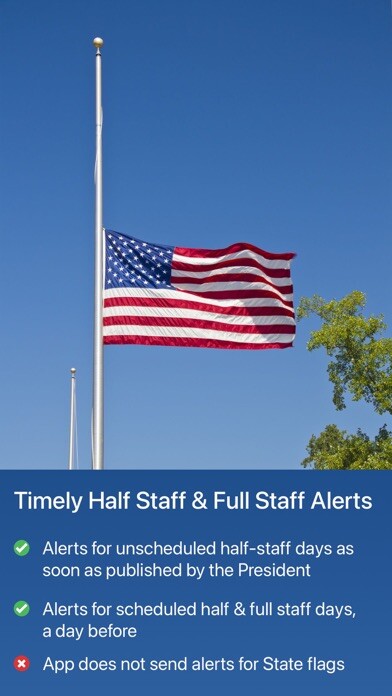 Emulate iPhone app Flag Day - US Flag Calendar using MyAndroid