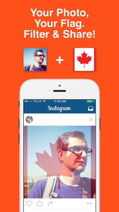 Emulate iPhone app Flag Filter & Picture Overlay using MyAndroid Emulate iPhone app Flag Filter & Picture Overlay using MyAndroid