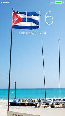 Emulate Android APK Flag of Cuba Lock Screen  Wallpaper