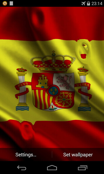 Run android online APK Flag of Spain Live Wallpaper from MyAndroid or emulate Flag of Spain Live Wallpaper using MyAndroid