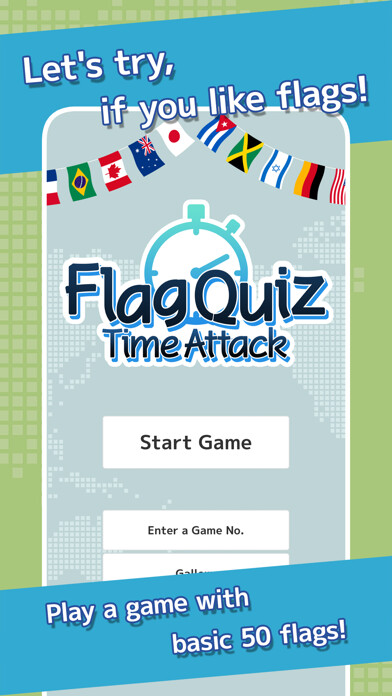 Emulate iPhone app Flag Quiz Time Attack using MyAndroid