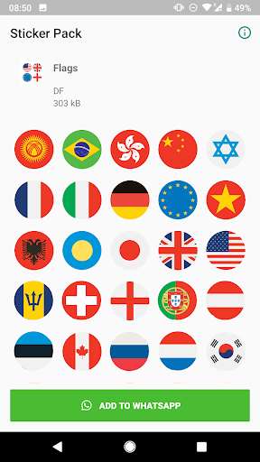 Run android online APK Flags Stickers WAStickerApps, WAStickerApps from MyAndroid or emulate Flags Stickers WAStickerApps, WAStickerApps using MyAndroid