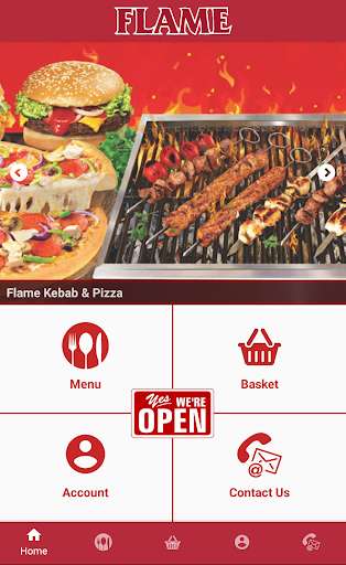 Run android online APK Flame Kebab & Pizza from MyAndroid or emulate Flame Kebab & Pizza using MyAndroid