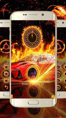 Emulate Android APK Flaming Car Locker Theme