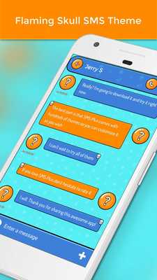 Emulate Android APK Flaming Skull SMS Theme