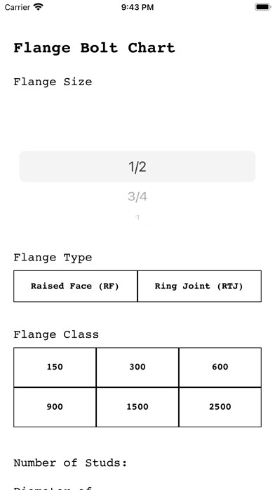 Emulate iPhone app Flange Bolt Size & Torque using MyAndroid Emulate iPhone app Flange Bolt Size & Torque using MyAndroid