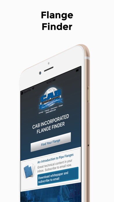 Emulate iPhone app Flange Finder using MyAndroid Emulate iPhone app Flange Finder using MyAndroid