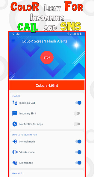 Run android online APK Flash Alert blink: Color torch from MyAndroid or emulate Flash Alert blink: Color torch using MyAndroid