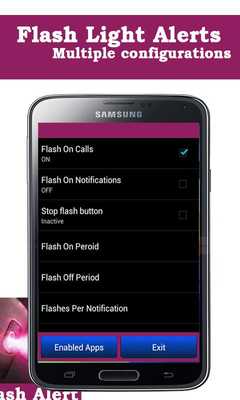 Emulate Android APK Flash Alert Notification Light