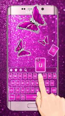 Emulate Android APK Flashing Pink Butterfly Keyboard Theme