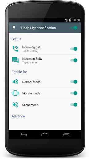 Emulate Android APK Flashlight notification Emulate Android APK Flashlight notification