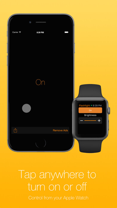Emulate iPhone app Flashlight with Apple Watch Remote using MyAndroid