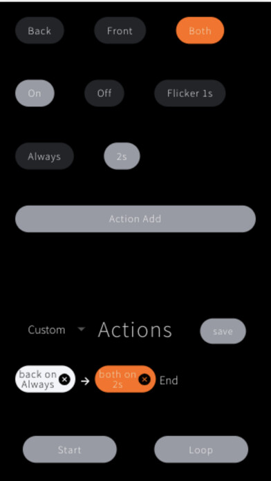 Emulate iPhone app Flash Signal using MyAndroid