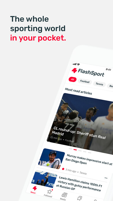 Emulate iPhone app FlashSport - sports news using MyAndroid Emulate iPhone app FlashSport - sports news using MyAndroid