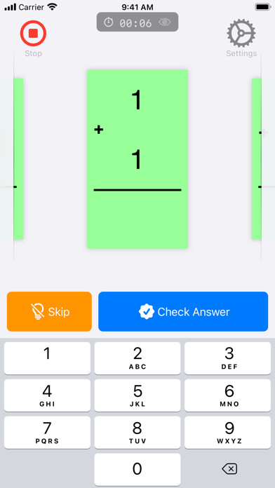 Emulate iPhone app FlashToPass - Math Flash Cards using MyAndroid