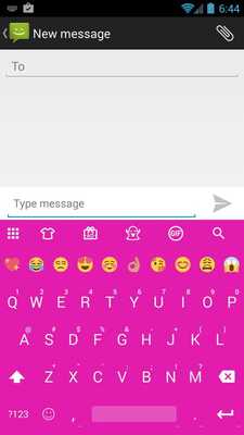 Emulate Android APK Flat Pink Emoji Keyboard