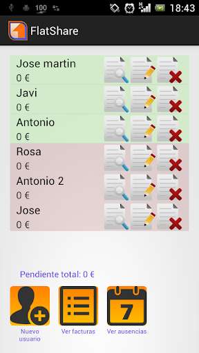 Run android online APK FlatShare - bills from MyAndroid or emulate FlatShare - bills using MyAndroid