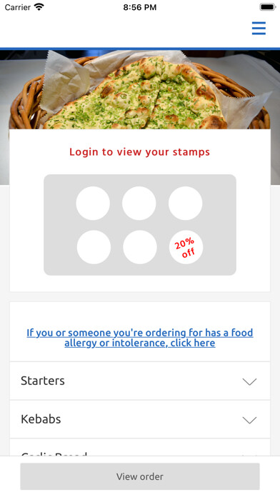 Emulate iPhone app Flava takeaway, Nelson using MyAndroid
