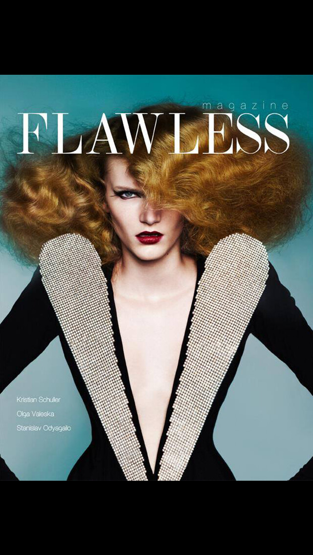 Emulate iPhone app Flawless Magazine: International fashion magazine promoting creative artists in the industry using MyAndroid