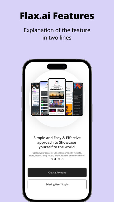 Emulate iPhone app Flax.ai: Mini Website Builder using MyAndroid
