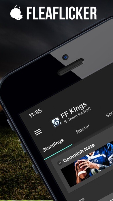 Emulate iPhone app Fleaflicker Fantasy Leagues using MyAndroid