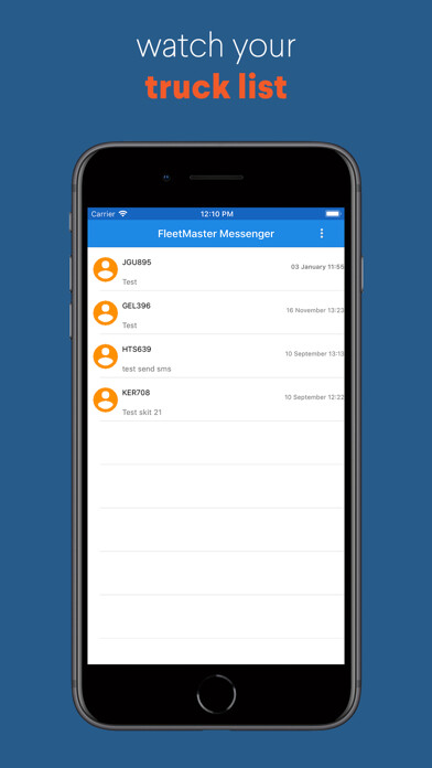 Emulate iPhone app FleetMaster Messenger using MyAndroid