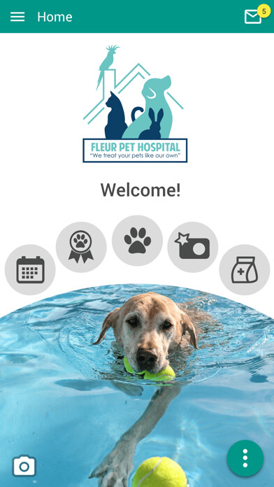 Emulate iPhone app Fleur Pet Hospital using MyAndroid