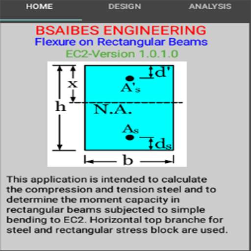 Run android online APK Flexure On Rectangular Concrete Beam (EC2)-Trial from MyAndroid or emulate Flexure On Rectangular Concrete Beam (EC2)-Trial using MyAndroid