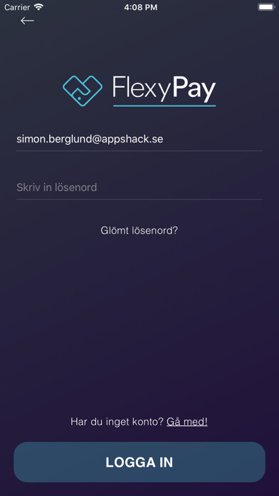 Emulate iPhone app FlexyPay using MyAndroid