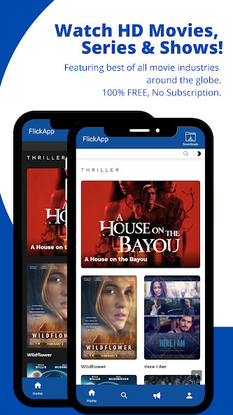 Run android online APK FlickApp from MyAndroid or emulate FlickApp using MyAndroid