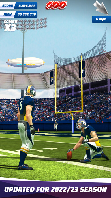 Emulate iPhone app Flick Field Goal 23 using MyAndroid