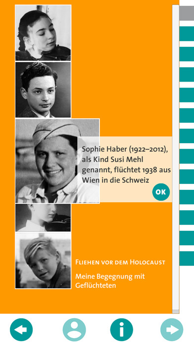 Emulate iPhone app Fliehen vor dem Holocaust using MyAndroid