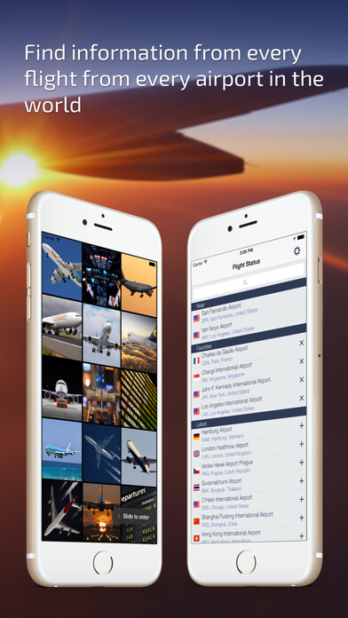 Emulate iPhone app Flight Board & Status Tracker using MyAndroid