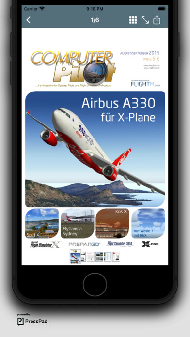 Emulate iPhone app Flight! Magazine app using MyAndroid