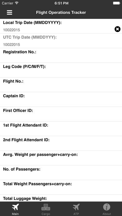 Emulate iPhone app Flight Operation Tracker using MyAndroid