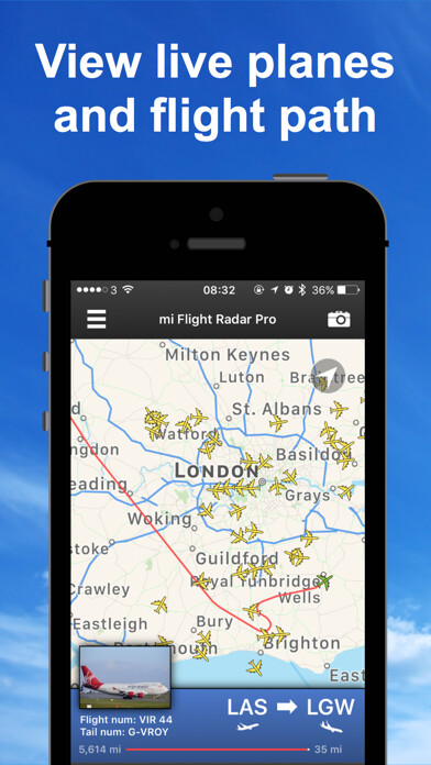 Emulate iPhone app Flight Radar 24 Pr Plane aware using MyAndroid
