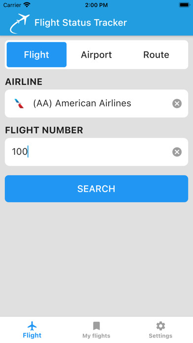 Emulate iPhone app Flights Status Live Updates using MyAndroid