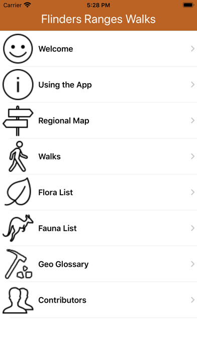 Emulate iPhone app Flinders Ranges Walks using MyAndroid Emulate iPhone app Flinders Ranges Walks using MyAndroid