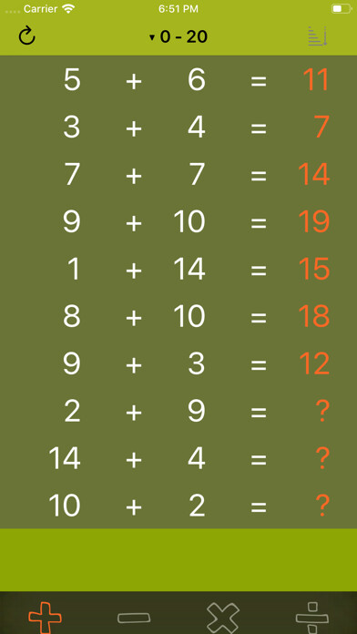 Emulate iPhone app FlinkMath using MyAndroid