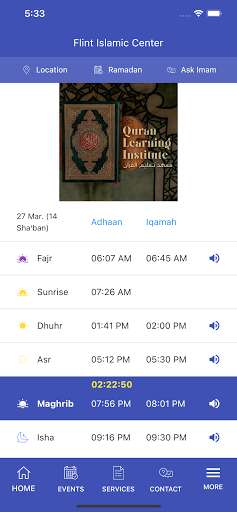 Run android online APK Flint Islamic Center or FIC from MyAndroid or emulate Flint Islamic Center or FIC using MyAndroid