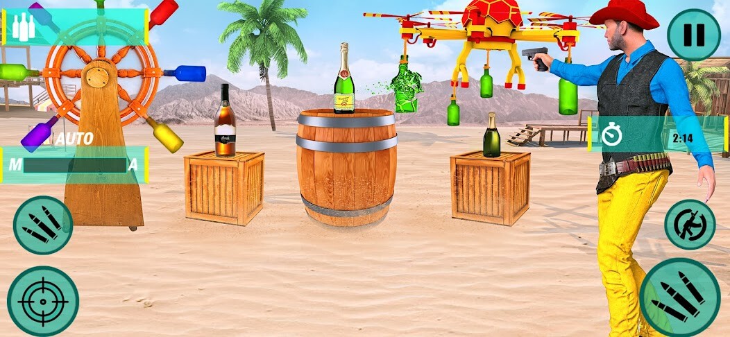 Run android online APK Flip Bottle Shooting Games from MyAndroid or emulate Flip Bottle Shooting Games using MyAndroid