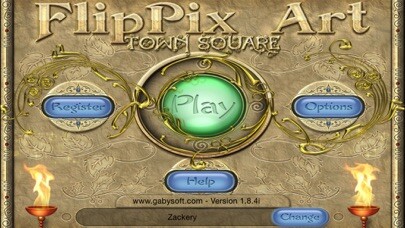 Emulate iPhone app FlipPix Art - Town Square using MyAndroid